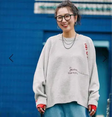 니코앤드 [be with M] 미사요 배색 돌 풀오버 아이보리