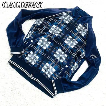 [ 새상품급 ] 캘러웨이 골프 벨로아 이소재 체크 블루종 M