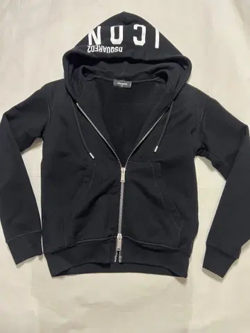 디스퀘어드 블랙 후드티 XS 남성용