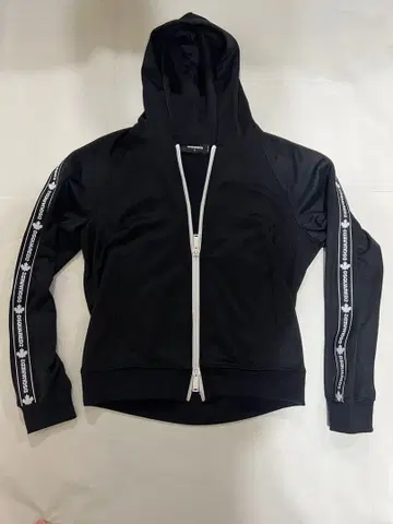 디스퀘어드 라인 로고 테이프 후드티 블랙 S 남성용