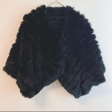 [리플렉트] (M) 인조 모피 볼레로 블랙 케이프 결혼식 파티