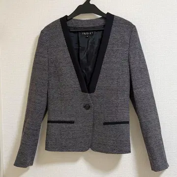 인디비 노카라 자켓 세레모니 겉옷 고급 블랙