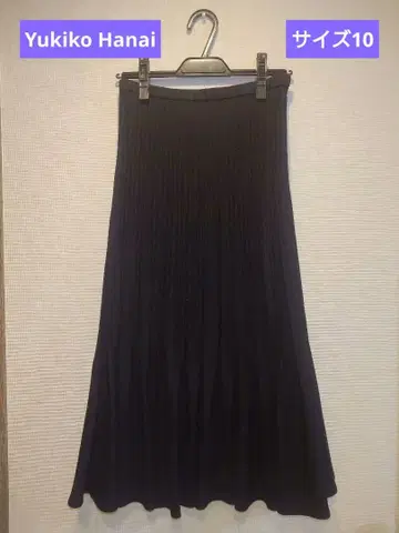 [ 새상품급 ] 유키코 하나이 플리츠 스커트 ( 블랙 ) 사이즈 10