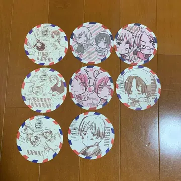 헤타리아 에어메일 패턴 코스터 8장 세트