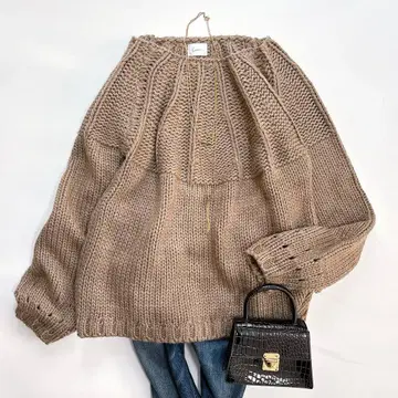 새상품급 louren 로렌 크루넥 니트 풀오버 워셔블 F 울