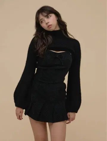 andmary Twiggy tweed mini dres