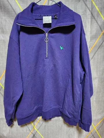 MARK GONZALES 퍼플 하프 지퍼 트레이닝복 L