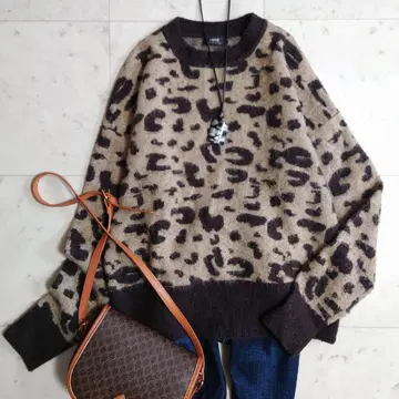 새상품급 저널 스탠다드 레사쥬 알파카 레오파드 제브라 니트
