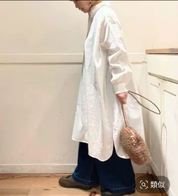 [ natural by clip ] 카디 하이넥 셔츠 원피스