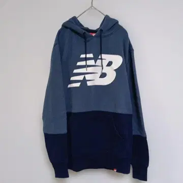 뉴발란스 후드티 로고 맨투맨 네이비 S