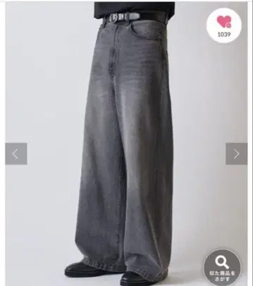 luis 엘리펀트진 와이드 스트레이트 데님 블랙