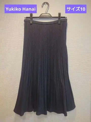 [새상품급] 유키코 하나이 플리츠 스커트 (그레이) 사이즈 10