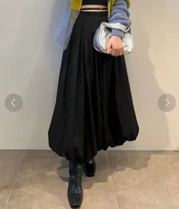 LILY BROWN*벌룬 롱 스커트*사이즈 M 블랙