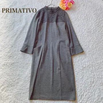 프리마티브 하나에모리 [ M ] 그레이 긴팔 롱 원피스 페미닌