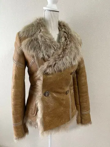 1970s 무스탕 자켓 가죽 빈티지