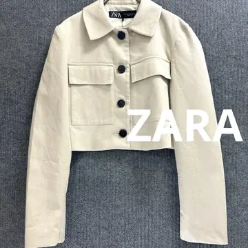 ZARA 자라 베이지 크롭 자켓 커버올 숏 기장