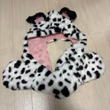 디즈니 101마리 달마시안 후드 미튼 포함 머플러