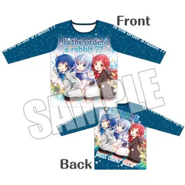 주문은 토끼입니까? 풀 그래픽 긴팔 T셔츠 토끼 귀 후드티 치마메대