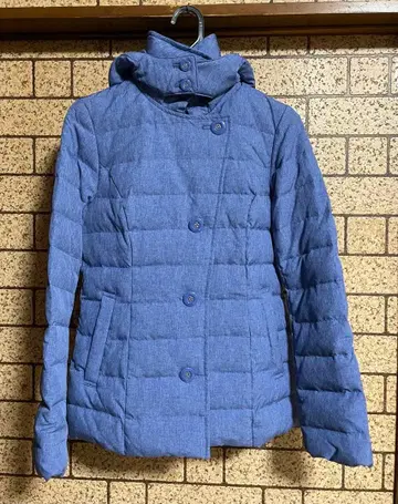 Posh Aloma 탈부착 후드 블루 다운 자켓