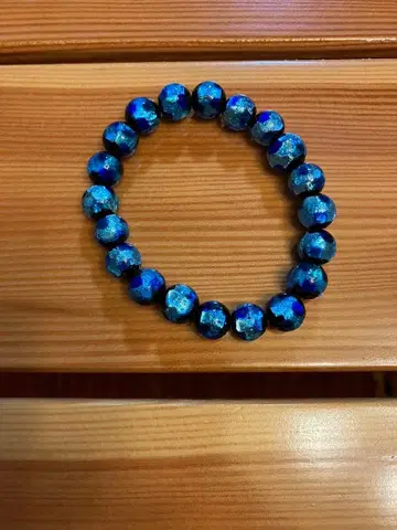 요나구니 블루 반딧불이 유리 팔찌