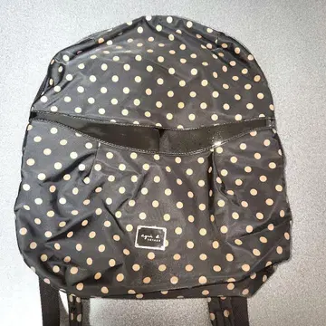 도트 무늬 나일론 백팩 애니에스 b