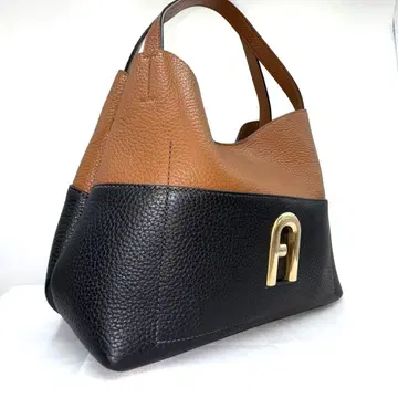 컨디션 최상 Furla PRIMULA 바이컬러 가죽 호보 백