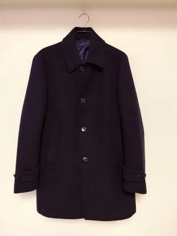 SHIPS 쉽스 더블 페이스 솔리드 카 코트 멜톤 울 남성용