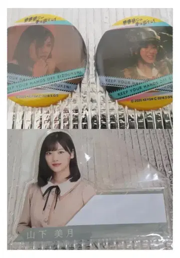 노기자카46 야마시타 미즈키 명찰 행복의 보호색 캔뱃지 영상연구 3종