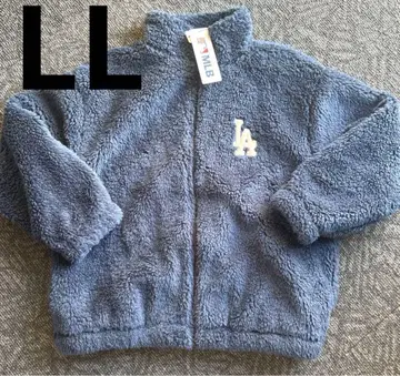 새상품 LA 로고 자수 네이비 플리스 자켓 LL 아우터