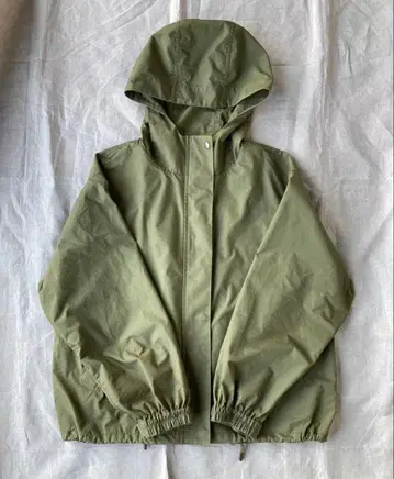 [ 새상품급 ] 무인양품 발수 후드 자켓 카키 M 사이즈