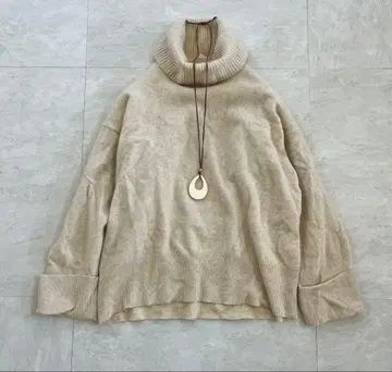 맥피 투모로우랜드 터틀 니트 풀오버 캐시미어 베이지