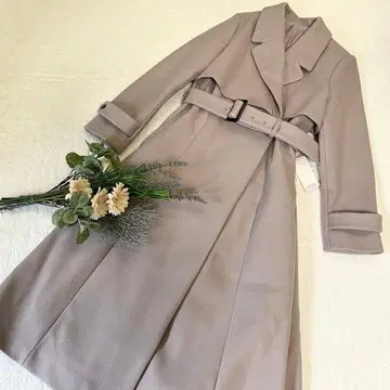 택 포함 새상품 [ tocco ] 롱 코트 핑크 M 사이즈