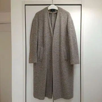 23구 보아 저지 노카라 코트 36 베이지