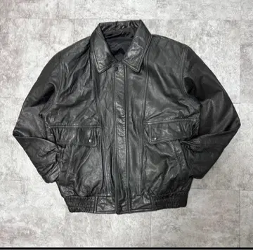 80s A-2 real leather bomber jacket