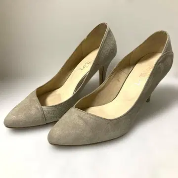 [ 새상품급 ] Le Talon 베이지 스웨이드 하이힐 8cm 스틸레토