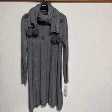 그레이 니트 원피스 퍼 포함