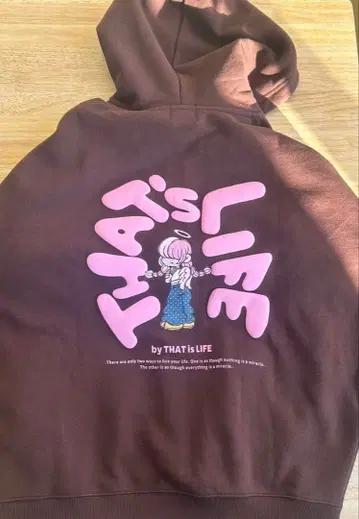 THAT's LIFE 다크 브라운 후드티