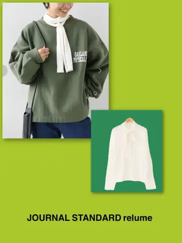 JOURNAL STANDARD relume 시어 보타이 풀오버
