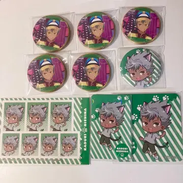 king of prism 니시나 카즈키 프리즘 냥코 캔뱃지