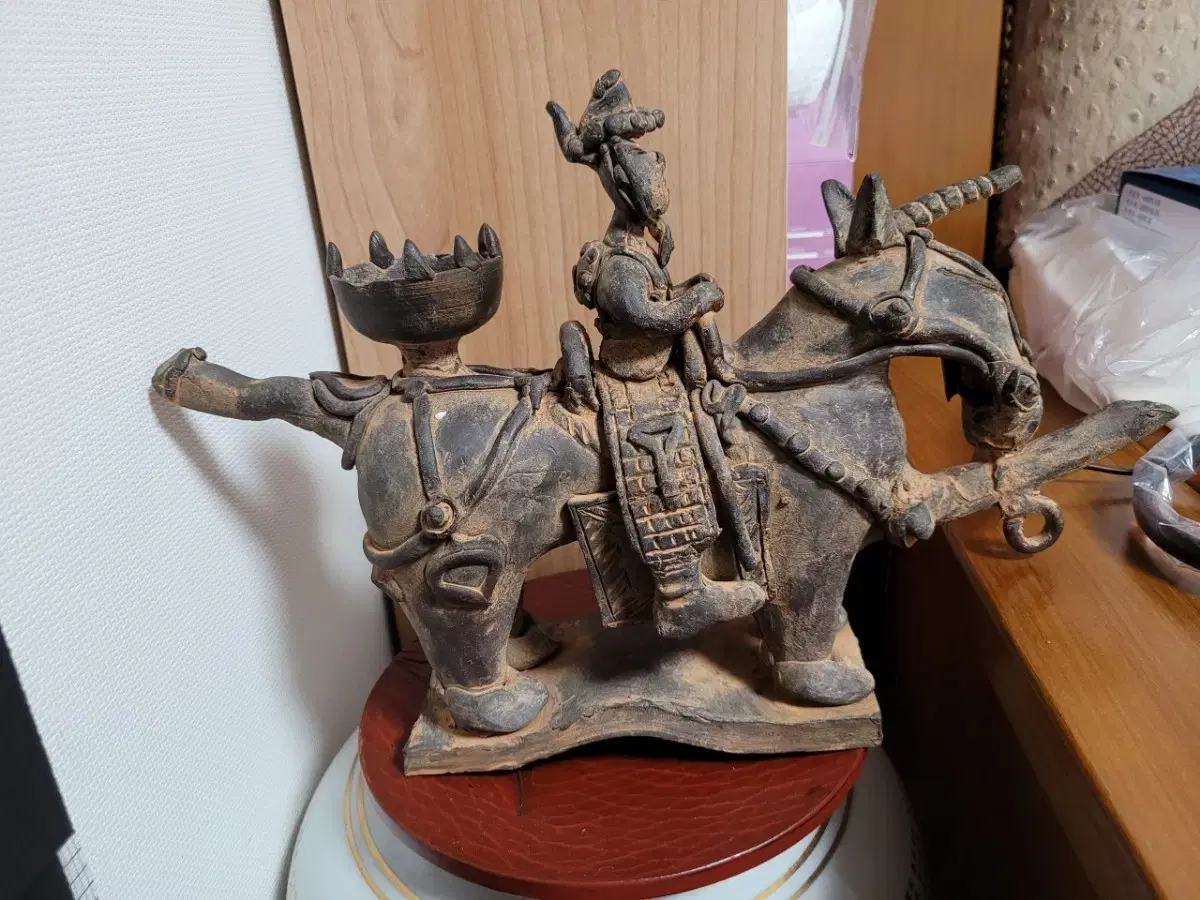 Pottery horse rider