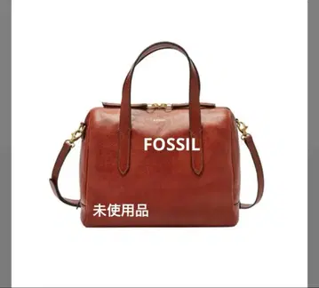 미사용품 FOSSIL 사첼백 여성용 가죽 브라운