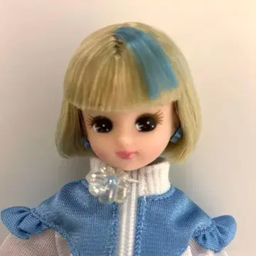 리카짱 인형 파란 메쉬 금발