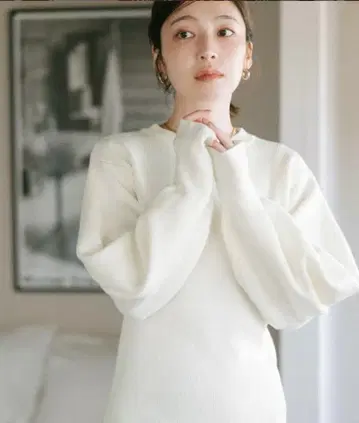 ur's 볼륨 슬리브 허리 핏 니트