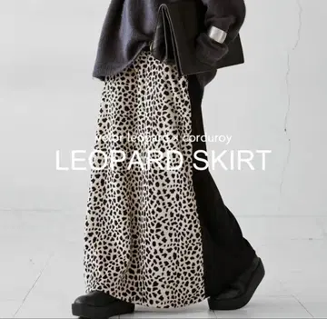 antiqua 레오파드 x 코듀로이 스커트 완판템