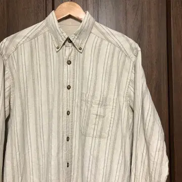Baxter 린넨코튼 스트라이프 BD 셔츠 L 키나리