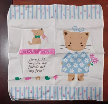 산리오 SANRIO winkipinki 고양이 손수건