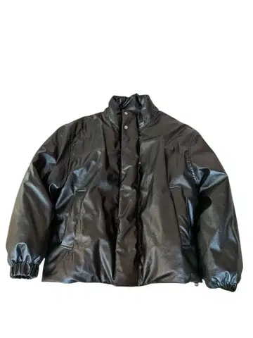 인조 가죽 퍼프 자켓