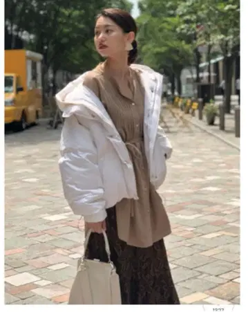 [ 새상품 ] FRAY I.D 숏 기장 다운 아이보리