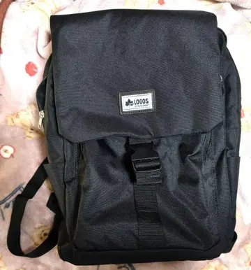 LOGOS 블랙 백팩 구 로고