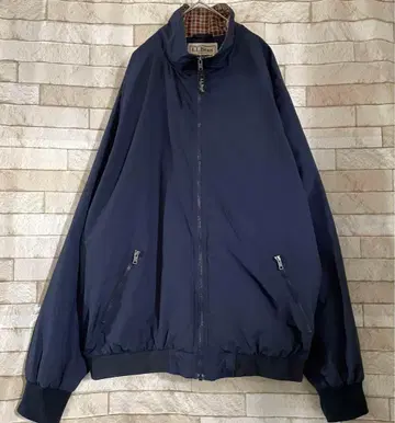 엘엘빈 나일론 자켓 안감 체크 자수 네이비 L